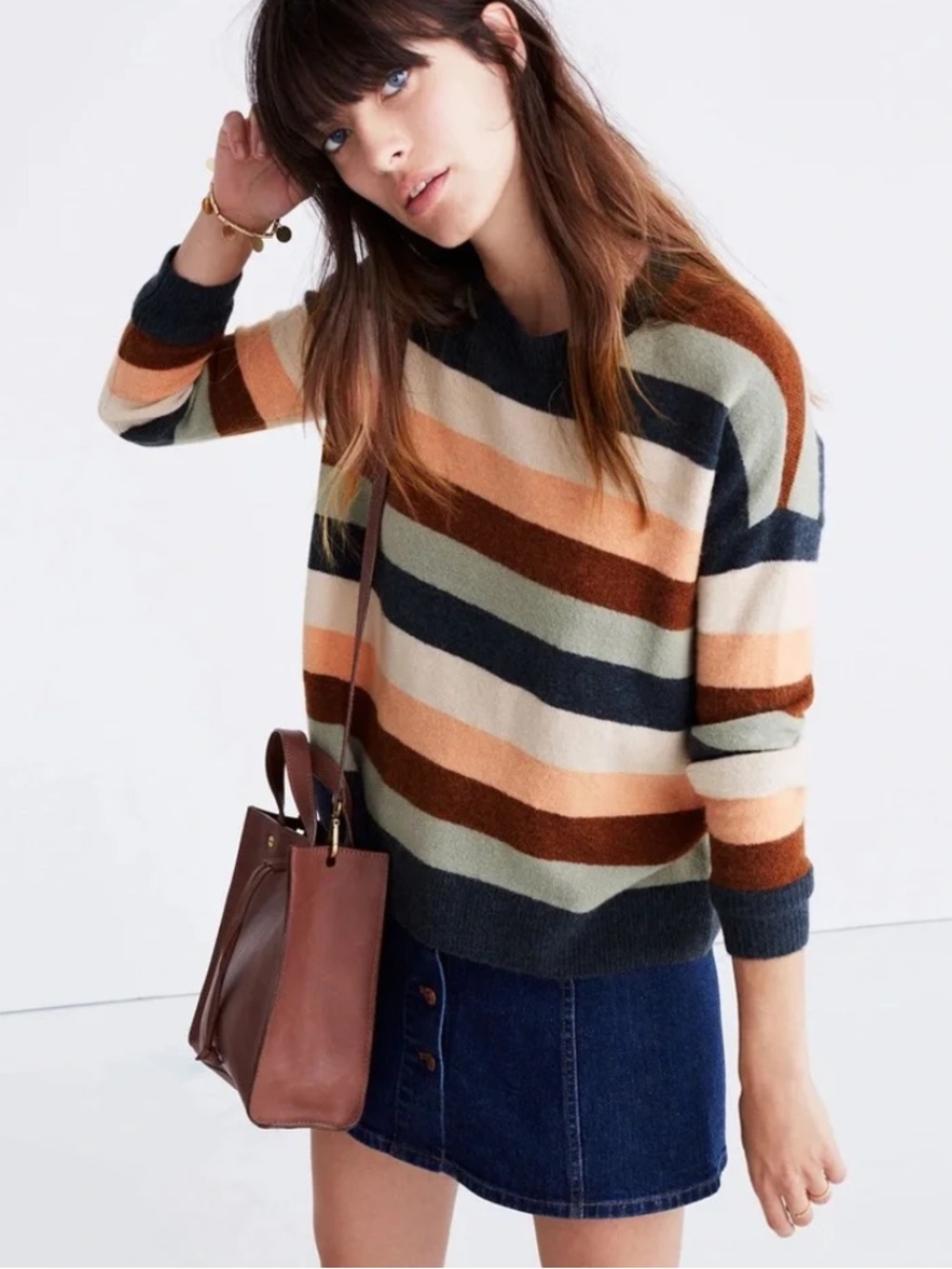 Madewell Pullover Sweater in Elmwood Stripe